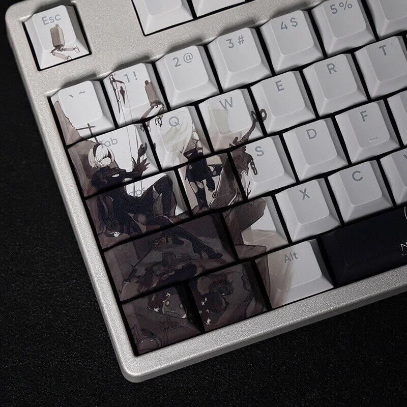 NieR:Automata Keycap PBT Translucent 108 Keys Set Cherry MX For Keyboards Gifts - Image 4 of 4