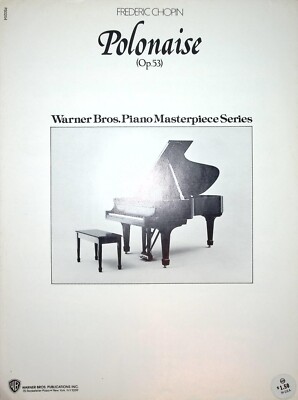 Polonaise, Op. 53 Composition by Frédéric Chopin, 1946 Vintage Sheet Music