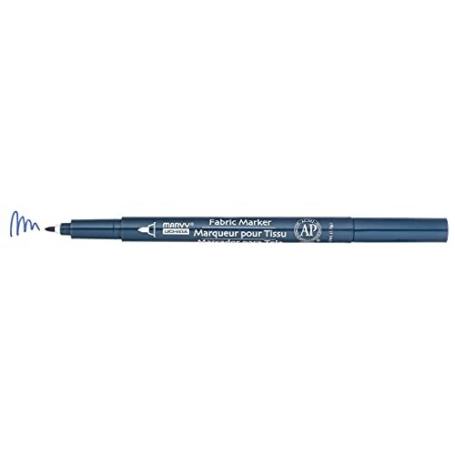 Uchida 522-C-33 Marvy Fine Point Fabric Marker, Navy 