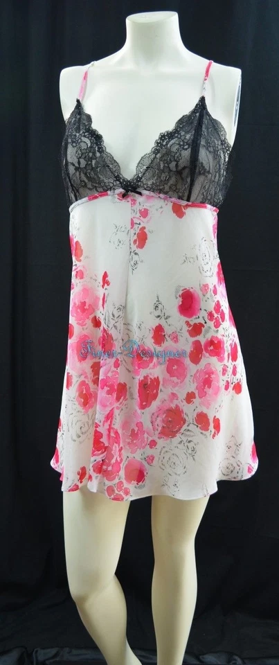 Vestido de noite Linea Donatella floral renda Teddi sexy íntimo tamanho G NOVO - Imagem 2 de 4