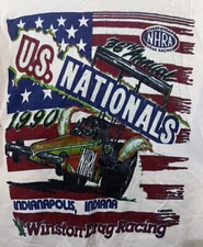 VRHTF NHRA COOL AWESOME VINTAGE 1990 US NATIONALS INDY IRP" 3XL T SHIRT