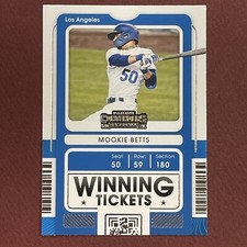 2021 Panini Contenders Baseball Mookie Betts Winning Tickets WT-MB Dodgers