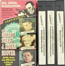 Secret Files J Edgar Hoover FBI Sex Drugs Wiretapping Elvis Marilyn JFK VHS Set