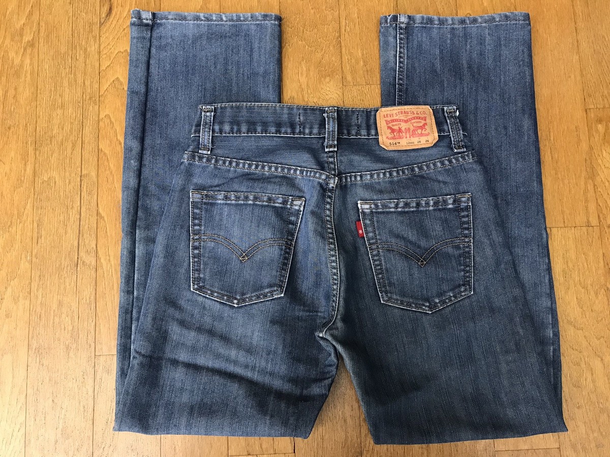 Jeans Levi's 514 Kids/Teen - Taille 26x26 (équivalent 12 EUC), Bleu, Coupe Droite Stretch