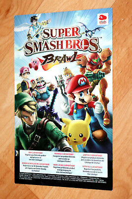 Super Smash Bros. Brawl Wii Club Nintendo VIP Promo Flyer AD Point Card