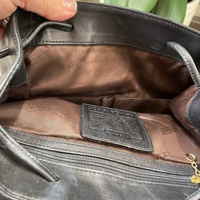 Vintage Coach Legacy Leatherware Black Leather Backpack Purse Vintage Coach Legacy leatherware Black leather backpack  main image 4