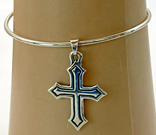 Bracciale James Avery Small 6 1/2" con gancio e ciondolo croce della passione - Foto 5 di 8