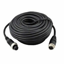 5M 4Pin Video Audio Extention Cable Waterproof for Backup Camera Caravan Black