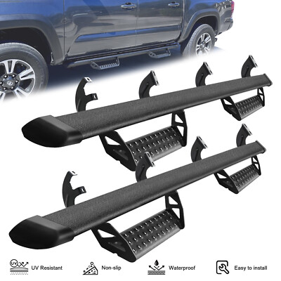 For 07-21 Toyota Tundra Crew Max 3'' Running Board Side Step Nerf Bar HOOP Drop
