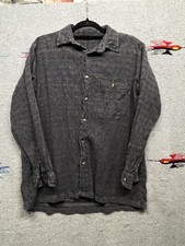 Vintage Tweed speckle woven 90s long sleeve grunge shirt