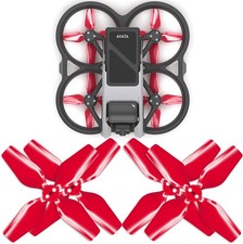 4-Blade Upgrade Propellers for DJI Avata Drone Red 4 Pack High Speed Agility