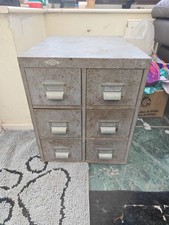 Art Metal Vintage Industrial 6-Drawer Index Cabinet