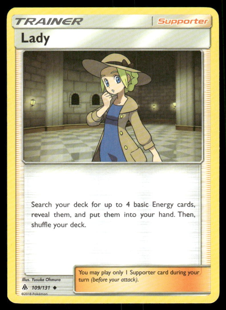Lady 109/131 Uncommon Forbidden Light Pokemon Lightly Played
