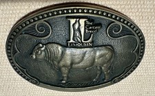 TONY LAMA BUCKLE Limousin BULL -CATTLE BREED SERIES FIRST EDITION