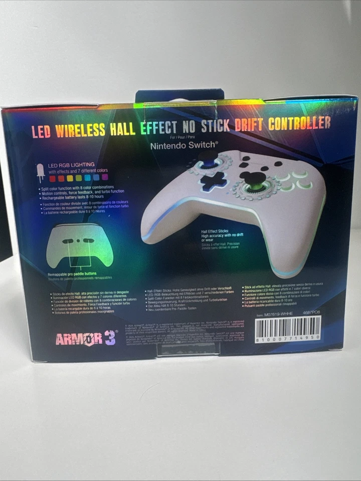 Armor3 "NuRival" Wireless Hall Effect Stick Game Controller – Brand New - White - Image 2 of 4