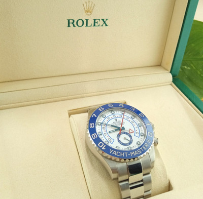 ROLEX YACHT-MASTER II 116680 STAINLESS STEEL WHITE DIAL REGATTA