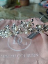 Beautiful Rhinestone Tiara With Faux Pearls; Dareth Colburn