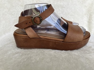 Seychelles Tan Leather Platform Sandals Women s Sz 8 