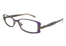 Jean Lafont Eyeglasses Frames CLAIRE 579 Matte Purple Brown Striped 51-16-135