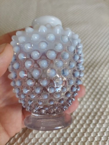 Moonstone,  Hobnail, Fenton  Glass Jar Or Vase