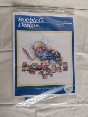 Vintage Bobbie G Designs Sleep Tight Cross Stitch Kit Nursery Baby Child NOS