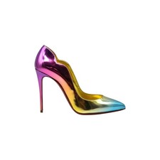 Chaussons En Cuir Métallique Christian Louboutin Hot Chick EU 38,5 US 8,5 - NWB