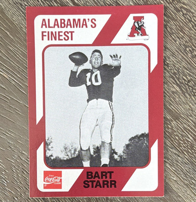 1989 Alabama s Finest Bart Starr #267 Coca-Cola Alabama Crimson Tide Football