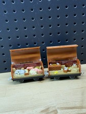 Thomas Friends Trackmaster Cargo Lot See Inside Flip Top Farm Car Coaches