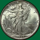 1943 Walking Liberty Half Dollar Brilliant Uncirculated BU Coin #41115