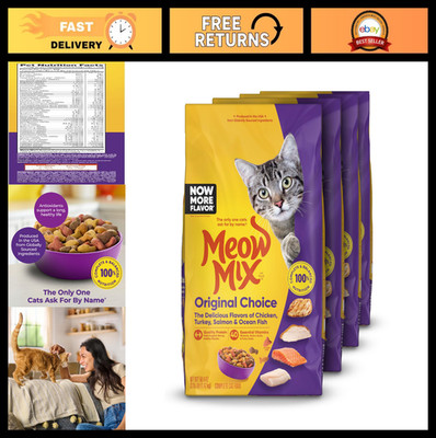 Premium Dry Cat Food, Original Choice, 3.15 lb (Pack of 4) - Healthy Nutrition