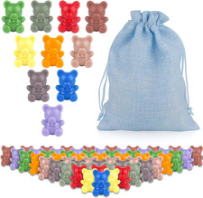 Rainbow Counting Bears Set of 100, 10 Colors Sorting Teddy Plastic Bears Math Ma