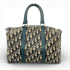 Borsa originale CHRISTIAN DIOR Trotter Canvas Navy Boston KC043