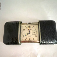 Movado Ermeto Swiss Made Manual Wind Chronometer Small Seconds Black Leather