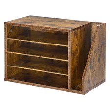 Literature Organizer, 4 Compartments Office Mailbox with Detachable Shelves, Woo