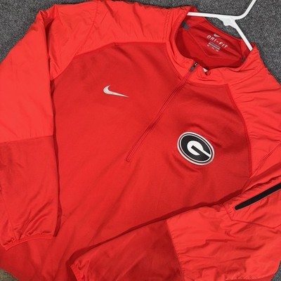 Nike Georgia Bulldogs Lockdown Half Zip Jacket Mens 2XL Team Logo Dri Fit NCAA