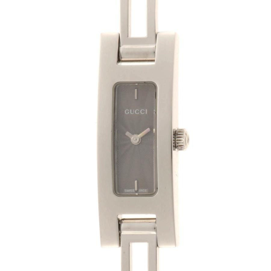 GUCCI 3900L YA039537 Ladies Watch Gray Dial Stainless Steel Used