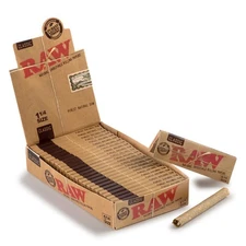 RAW Classic 1 1/4 Rolling Papers Natural Unrefined - 24 Pack Full Box