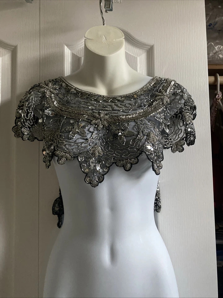 SHARMARK Las Vegas Lote de 3 Collares Aleta Envoltura Lentejuelas Dorado, Crema y Plata Foto 4 de 4