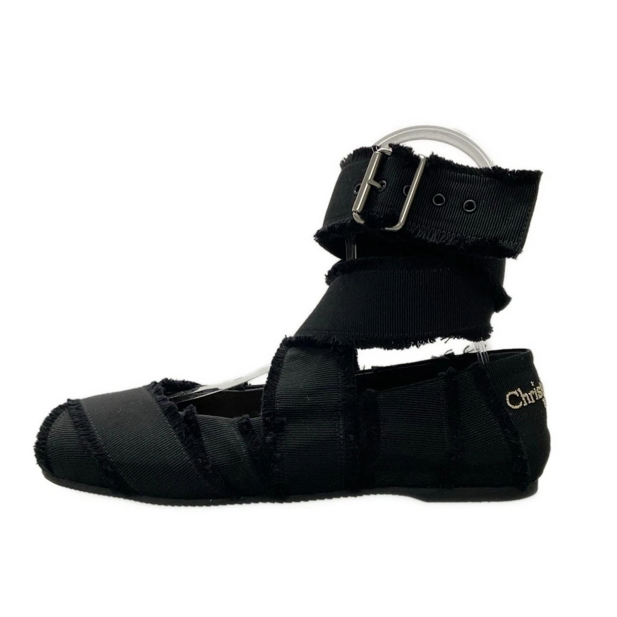 Auth DIOR/ChristianDior Dior Songe Ballerine KDB881GGN_S900 fibre chimique noire