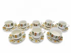 Broadhurst Viscount Kathie Winkle 6 Cups & Saucers MCM Ironstone