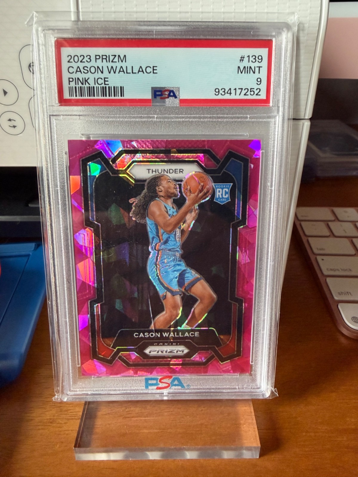 2023-24 Panini Prizm - Cason Wallace #139 Pink Ice Prizm (RC)