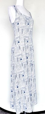 Splendid Eze Tessa Print Maxi Dress Linen Mix Smocked Back Sz S Retails $208 NEW