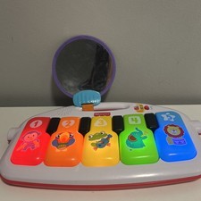 Fisher Price Deluxe Kick and Play Gym Piano Keyboard Music Purple With Mirror