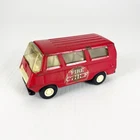 Vintage 1976 Tiny Tonka Pressed Steel Red Fire Chief Van Toy Car