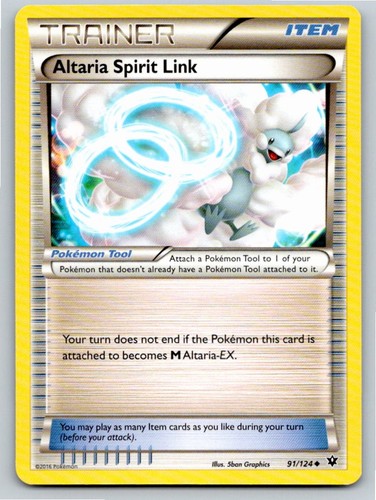 2016 POKEMON ALTARIA SPIRIT LINK FATES COLLIDE 91/124 UC NM A65973 FREE S&H