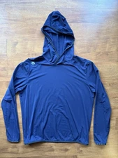 Greyson Colorado Hoodie Navy Blue Mens Size Medium Performance Golf $190 MSRP