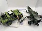 Vintage GI Joe VAMP and HAL with Figure Clutch, mostly complete, blueprints