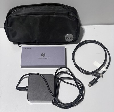 QGeeM Mini Docking Station 6-in-1 Thunderbolt 4 T4803 Power Supply Pouch Cable
