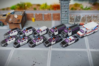6mm Polizei Nutzfahrzeuge Set 1 - 1:265 Autos (Battletech Micro Armor)