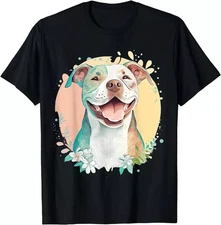 Pit Bull Mom T-Shirt Dog Lover Gift Colorful Artistic Pitbull Owner Tee